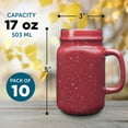 thumbnail image 5 of 10 Savannah Speckle Ceramic Mason Jars Set, 16 oz.- Stoneware, C-handle, Durable - White, 5 of 5
