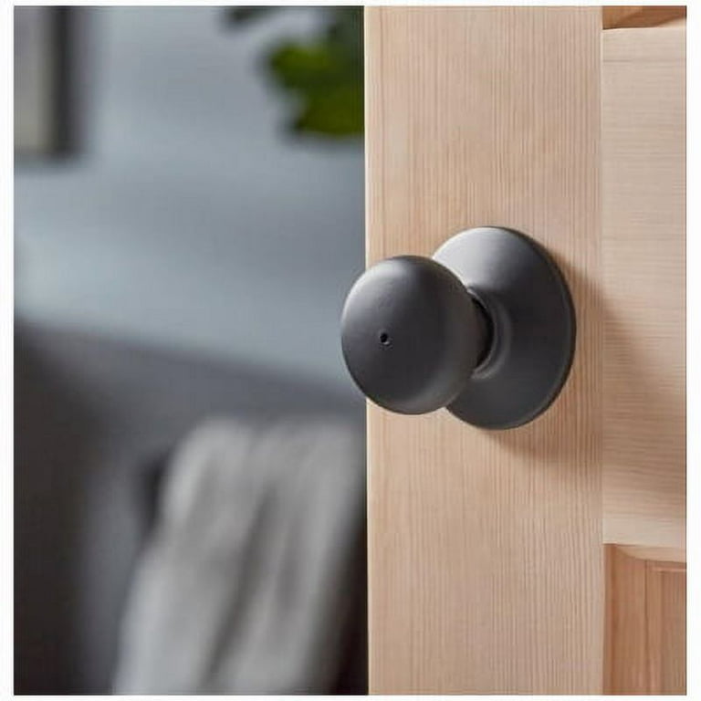 Schlage Plymouth Matte Black Privacy Knob Right or Left Handed Schlage Plymouth Matte Black Privacy Knob Right or Left Handed