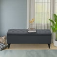 thumbnail image 3 of ABBLE W 45 in. x H 17.3 in. Gray Fabric Upholstered Storage Bench with Button-Tufted Seat, 3 of 7