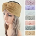 thumbnail image 4 of ZPAQI Warm Plush Headband for Women Sports Solid Color Ear Warmer Workout Headbands, 4 of 20