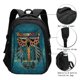 thumbnail image 3 of Balery Owl In Blue Mochila con carga USB para hombre y mujer - Mochila impermeable y antirrobo para laptop con puerto USB para viajes, trabajo, 3 of 7