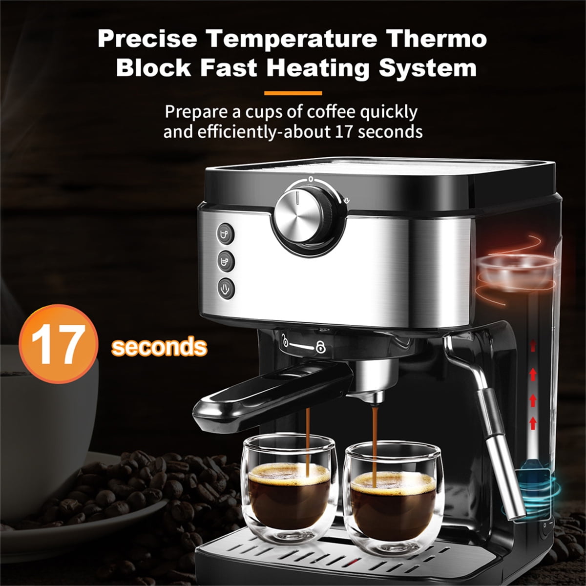 Kepooman Manual Espresso Machine, Professional Espresso Coffee Machine for Cappuccino and Latte, Black Kepooman Manual Espresso Machine, Professional Espresso Coffee Machine for Cappuccino and Latte, Black
