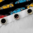 thumbnail image 4 of Manfei Colorful Race Car Kitchen Curtains,Classic Kid Art Black Out Curtains Pack of 2 (42x63 Each),Black, 4 of 7
