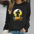 thumbnail image 2 of Kaliqueen Halloween Sweatshirts for Women Spooky Season Funny Long Sleeve Graphic Crewneck Pullover Tops Loose Fit Holiday Outfits with Multi Print, 2 of 6