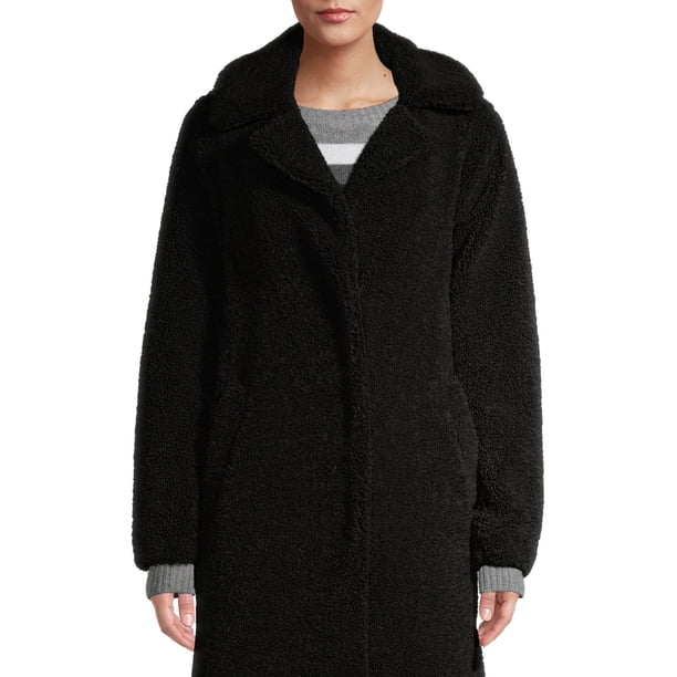 black long teddy bear jacket