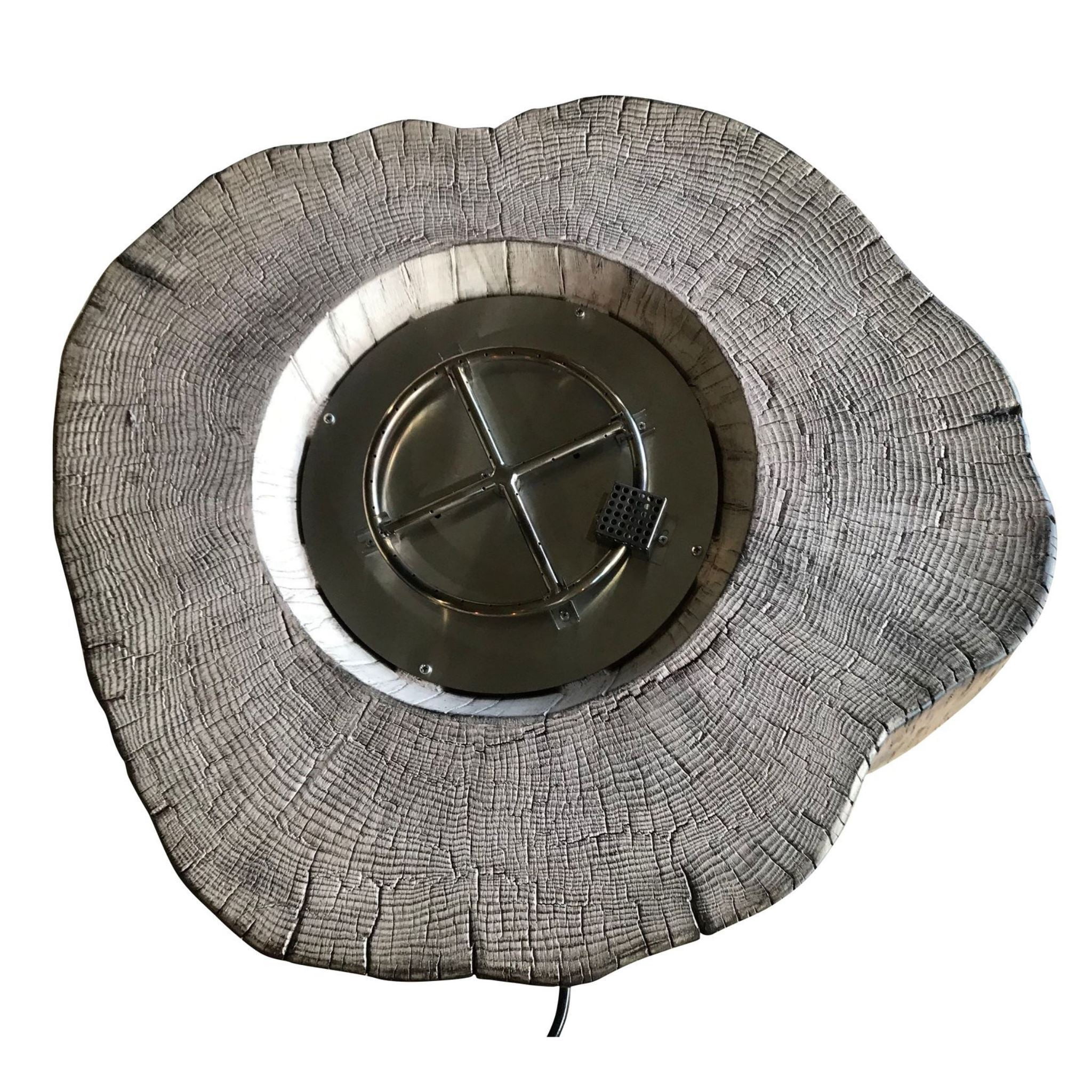 Elementi | Manchester Fire Pit Table Concrete Red Wood Design Liquid Propane Gas| OFG145RW-LP
