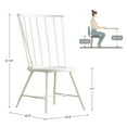 thumbnail image 6 of Weston Home Chelsea Modern Metal & Wood Dining Side Chair, White (Set of 2), 6 of 6