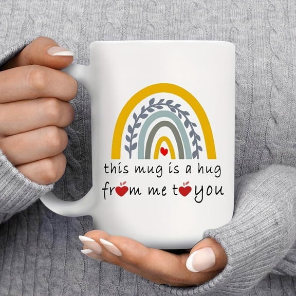1pc A Ceramic Mug 15oz Large Coffee Cup Long Distance Best Friend Birthday Gifts Funny Friendship Couple Side By Side Or Miles Apart Will Be Connected