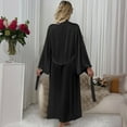 thumbnail image 4 of Women's Soft Robes BeltedLightweight Long Robe Nightgown Sleepwear Full Length Ladies Kimono Spa Robes Loungewear (L, Black), 4 of 4