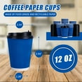 Lamosi Disposable Paper Coffee Cups with Lids, Insulated Corrugated To