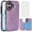 Purple, variant on Asuwish Compatible with iPhone 16 Pro Max 6.9 inch Wallet Phone Case Tempered Glass Screen Protector and Flower PU Leather Card Holder Stand Cell Cover for i Phone16 16Pro i16 ProMax 16ProMax Black