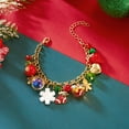 thumbnail image 6 of PISONIC Christmas Necklace Bracelet Set Snowflake Collar Necklace Snowflake Jingle Bell Bracelet Festive X-Mas Christmas Jewelry Sets for Women, 6 of 21