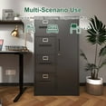 thumbnail image 5 of Metal File Cabinet with 4 Drawers and 1 Door,Lockable Metal Filing Cabinet for Home Office,A4 Legal/Letter Size,Assembly Required, 5 of 6