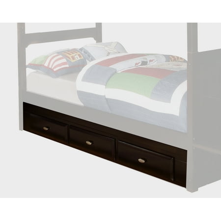 Cambridge 3 Drawer Underbed Storage Unit For Youth Bunk Beds In Cambridge 3 Drawer Underbed Storage