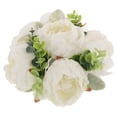 thumbnail image 3 of Peonías artificiales vintage de seda, centro de mesa floral, ramo de boda, bola de flores de peonía para boda, decoración nupcial del hogar, color blanco, 3 of 7