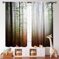 thumbnail image 5 of Forest Curtains,Nature Scenery Gothic Fantasy Forest Misty Foggy Mysterious Nature Woodland Tree Landscape Window Drapes Treatments for Living Room Bedroom Kitchen,84X63 Inch, 5 of 6