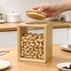 thumbnail image 3 of Tarro de almacenamiento con tapa a prueba de polvo, transparente, multifuncional, para frutas, productos secos, frutos secos, cereales, condimentos, hojas de té., 3 of 8