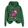 thumbnail image 1 of WEAIXIMIUNG Sweatshirts à Col Rond pour Femmes Graphique Automne et Hiver Lunettes de Soleil de l'Action de Grâce à la Mode Imprimé Poulet Sweat à Capuche, 1 of 3