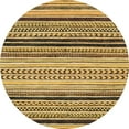 thumbnail image 1 of Ahgly Company Indoor Round Abstract Saddle Brown Abstract Area Rugs, 6' Round, 1 of 6