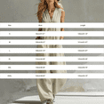 thumbnail image 3 of Chuancc One Piece Jumpsuits for Women Dressy Casual Sleeveless Crewneck Wide Leg Rompers Jumpers Vacation Summer Outfits Blackish Green 2XL, 3 of 4