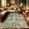 thumbnail image 2 of Ambesonne Southwestern Decorative Rug Carpet, Pastel Nature Shapes, 2' 5" x 5', Pale Green Khaki, 2 of 5