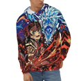 thumbnail image 2 of Demon Slayer Mens Active Sweatshirts Cozy Hoodie 3d Graphic Sweater Casual Winter Clothes Tops Coat X-Large, 2 of 7