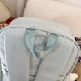 thumbnail image 2 of Bow Print Large Capacity Backpack, Multi-Pocket Zipper Closure School Bag with Pendant for Travel Work Shopping (Blue), 2 of 10