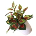 thumbnail image 3 of Artificial Potted Plant Leaf Simulation Leaves Home Office Desktop Greenery Decoration, 3 of 4
