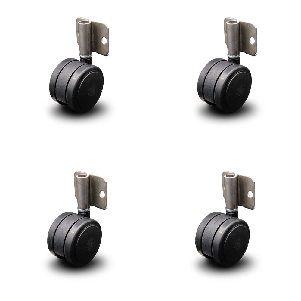 Service Caster Brand 2.375 Inch Furniture Stem Casters Set of 4