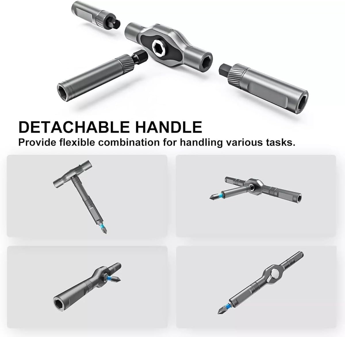 2025 Upgrade Velocitybe 42 in 1 Magnetic Screwdriver Set, Mixture Ratchet Screwdriver Set, Multi Bit Magnetic Drive Sets with Detachable Handle, Repair Tool Kit for Furniture Computer