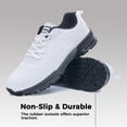 thumbnail image 4 of AOV Mens Running Shoes Casual Tennis Athletic Gym Fashion Lightweight Sneakers White US 8, 4 of 6