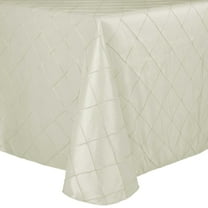 Ultimate Textile Embroidered Pintuck Taffeta 132 x 132-Inch Square Tablecloth with Rounded Corners