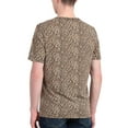 thumbnail image 3 of INSPIRE CHIC Men's T-Shirts Snake Print Regular Fit Breathable Short Sleeve Tee 42 Beige Black, 3 of 7