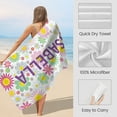 thumbnail image 5 of Personalized Beach Towel for Kids & Adults with NAME 400GSM Custom 100% Microfiber Pool Towel Ultra Absorbent Super Soft Towel Personalized Gift for Women Men, 5 of 8
