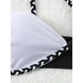 thumbnail image 3 of Conjunto de microbikini con Push-Up para mujer, bañador Sexy con corte de corazón de Metal, traje de baño brasileño de color negro liso, ropa de baño con Tanga 2024, 3 of 5