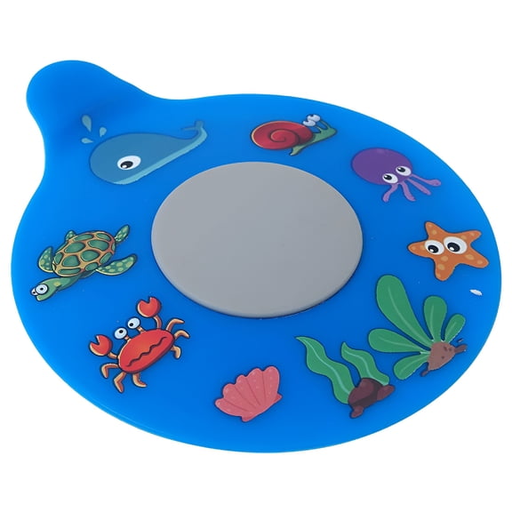 ACDANC Silicone Bathtub Drain Stopper, Universal Tub Plug and Drain Cover, Blue Turtle Design for Kids, Bathrooms, Kitchens, and Laundry Rooms
