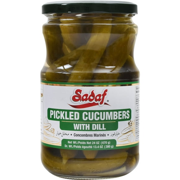 Concombres entiers marinés à l'aneth Sadaf, 670g