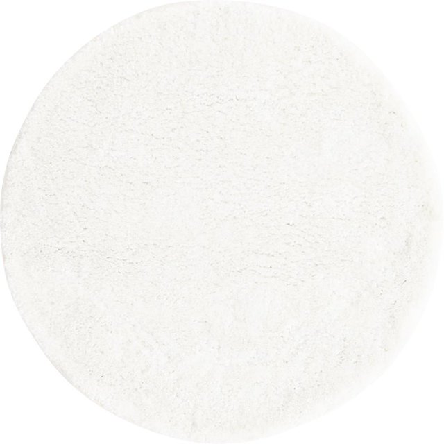 Unique Loom Solo Solid Plush Kids Modern Rug 3' 3 x 3' 3 Round Snow White