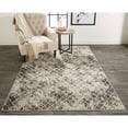 thumbnail image 2 of Feizy Home Collection 4.25' x 6.25' Charcoal Gray and Ivory Diamond Rectangular Area Throw Rug, 2 of 4