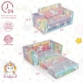 thumbnail image 3 of Honeyjoy Fauteuil-Sofa 2-en-1 Dépliable pour Enfant, Canapé Convertible pour Tout-Petit en Chaise Longue, 3 of 9