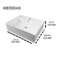 thumbnail image 3 of Lavabo Blanco Grande Rectangular Jauz Improvement J0538 Color Blanco, 3 of 5
