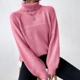 thumbnail image 2 of Chandail-Over Décontracté Surdimensionné en Tricot Côtelé pour Femmes Manches Longues Col Rond Hauts Automne Hiver Mode Confortable Doux Chaud, 2 of 5