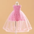 thumbnail image 1 of Robes pour Filles Robe Formelle Rose Robe de Fête pour Filles Taille 6-7 Ans Tenue pour Enfants Vêtements d'Été, 1 of 8