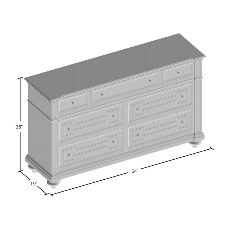 Furniture of america farrah 7 drawer mirrored dresser discount