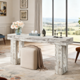 thumbnail image 4 of Fnova 63" Long Console Table, 2-Tier Wooden Narrow Rectangular Sofa Table Behind Couch, Farmhouse Entryway Table for Entrance, Hallway, Living Room, 4 of 12
