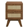 thumbnail image 3 of Modway Soma 2-Drawer Rattan MDF and Particleboard Nightstand in Walnut, 3 of 7