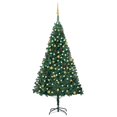 thumbnail image 1 of vidaXL Artificial Pre-lit Christmas Tree with Ball Set Green 240 cm, 1 of 5