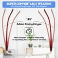 thumbnail image 3 of WEMOOMOOTANTS 4 Packs Reading Glassses 2.0 for Women Men's Rimless Red Readers 1.0 1.5 200 2.5 3.0 3.5, 3 of 6