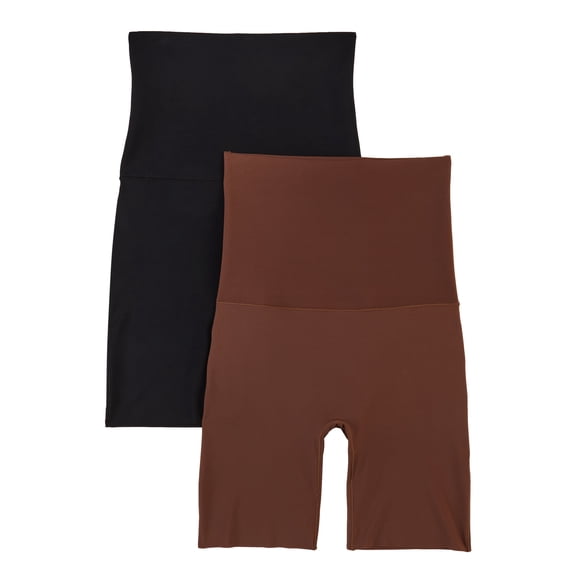 Womens Snatched High Waist Biker Shorts 2 Pack