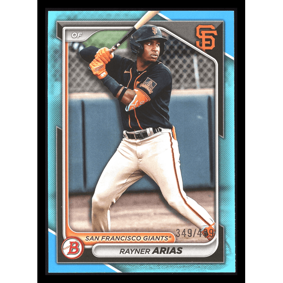 2024 Bowman Rayner Arias BD-189 Sky Blue 349/469 San Francisco Giants Baseball Card